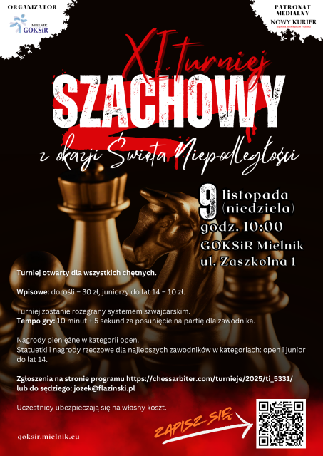 XI TURNIEJ SZACHOWY z okazji ŚWIĘTA NIEPODLEGŁOŚCI