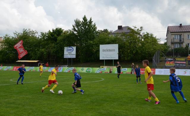 A football stadium with a running track in Siemiatycze