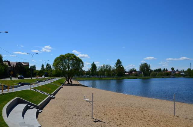 Beach volleyball court in Siemiatycze