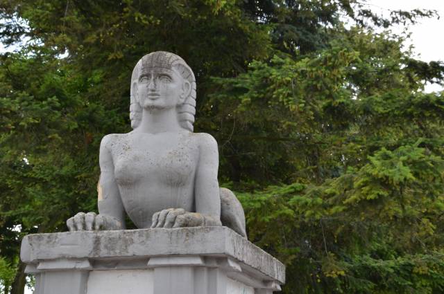 Sphinxes - remains of the Palace Complex of Duchess Anna Jabłońska from the House of Sapieha